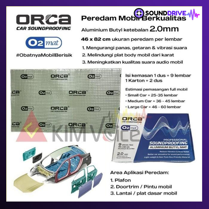 Peredam Orca Alumunium Butyl Mat High Quality - Image 2