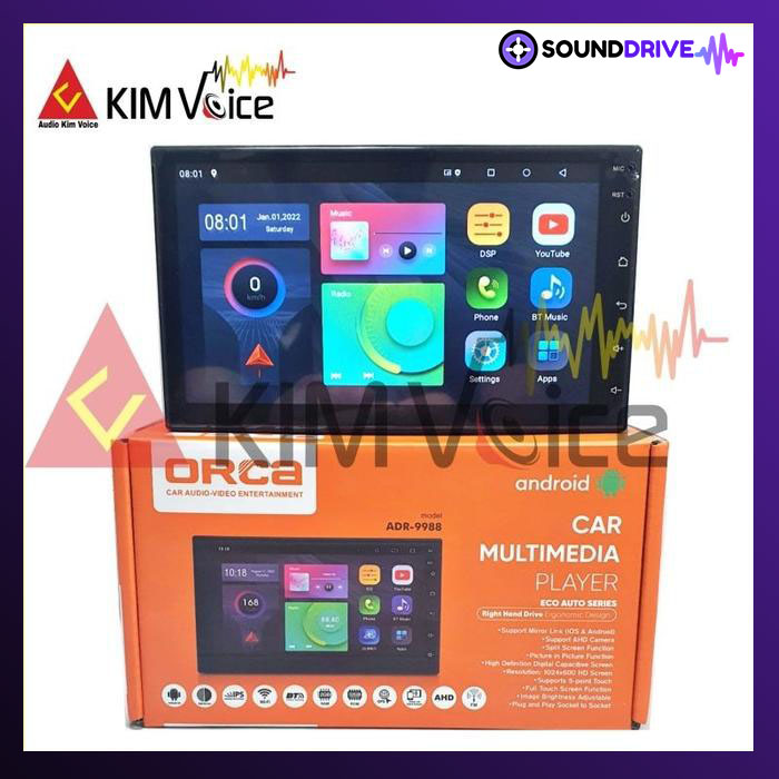 Head Unit Android Orca Eco Auto Series ADR-9988 7 inch RAM 2/32GB