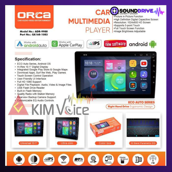 Head Unit Android ORCA ADR- 9988 Eco Auto Series RAM 2/32GB 9 Inch 10 Inch - 9 Inch - Image 2