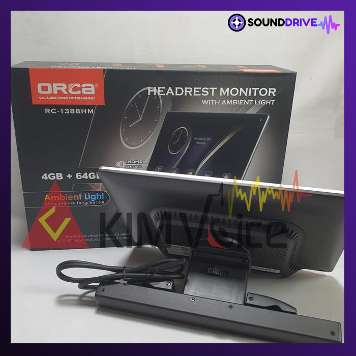 Headrest Android clip on Orca RC-1388HM 4/64GB with Ambient Light - Image 2