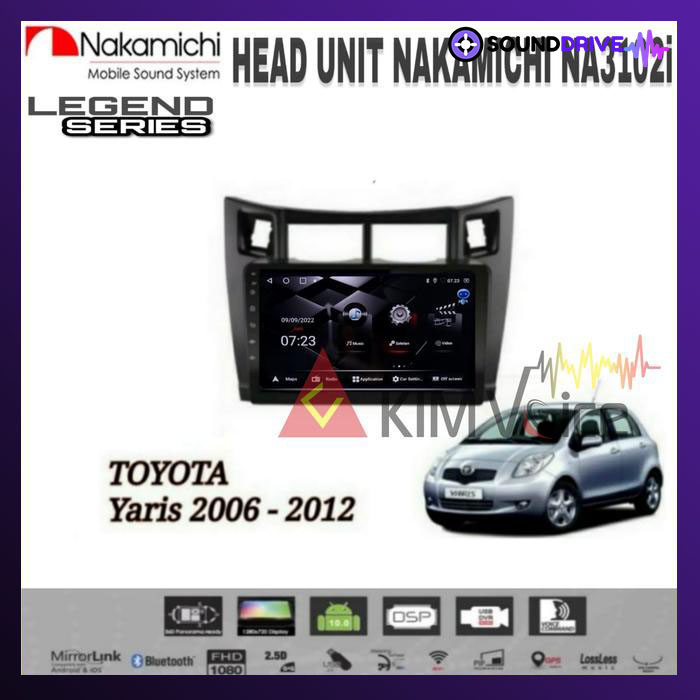 Head Unit Android Nakamichi 9 inch OEM Toyota Yaris 2006-2013 PNP Hitam, RAM 4/64GB - Image 2