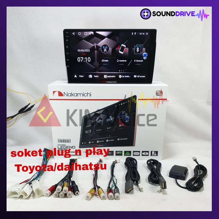 Head Unit Android Nakamichi 9 inch OEM Toyota Yaris 2006-2013 PNP Hitam, RAM 4/64GB - Image 3