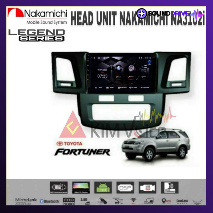 Head Unit Android Nakamichi 9 inch OEM Fortuner 2004-2014 soket pnp - RAM 4/64GB