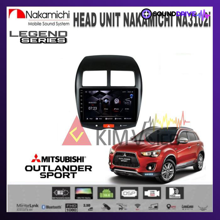 Head Unit Android Nakamichi 10 inch OEM Outlander Sport 2012-2018 pnp - RAM 4/64GB