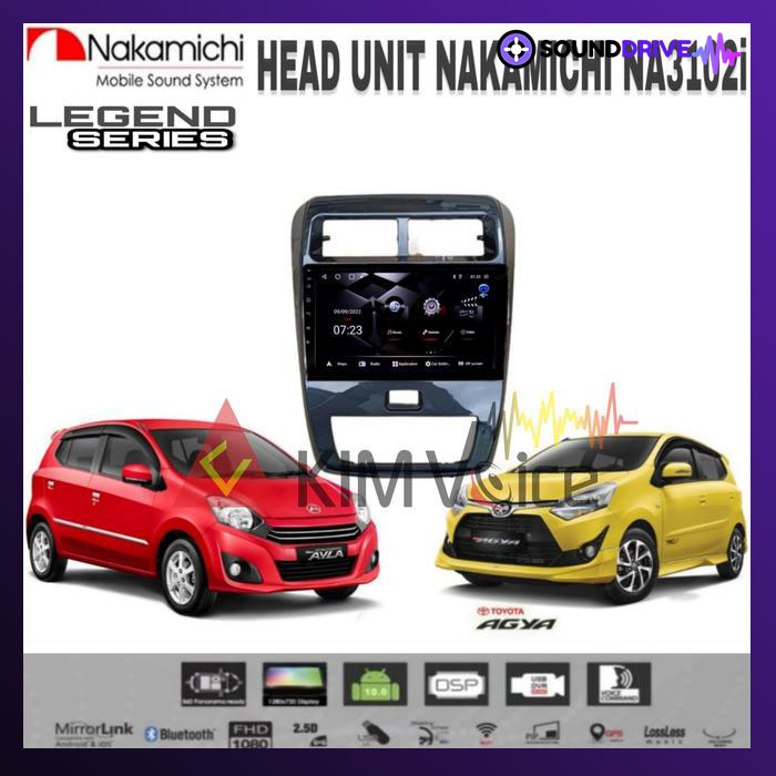 Head Unit Android Nakamichi 10 inch OEM Agya Ayla 2020 up soket pnp - RAM 4/64GB