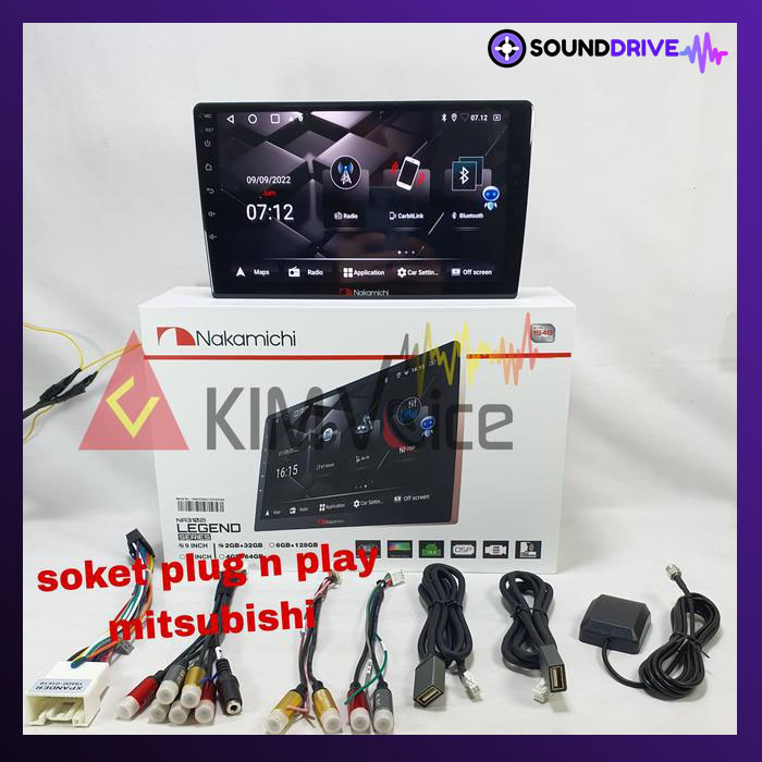 Head Unit Android Nakamichi 9 inch OEM Mirage soket pnp - RAM 4/64GB - Image 2