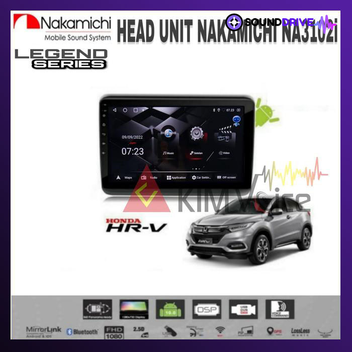 Head Unit Android Nakamichi 10 inch OEM Honda HRV 2015 up Soket pnp - RAM 4/64GB