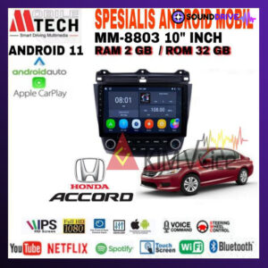 Head Unit Android Mtech 10 inch OEM Honda Accord 2003-2007 Soket pnp