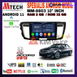 Head unit Android MtechMM-8803 10 inch OEM Honda Accord 2013 Soket PNP