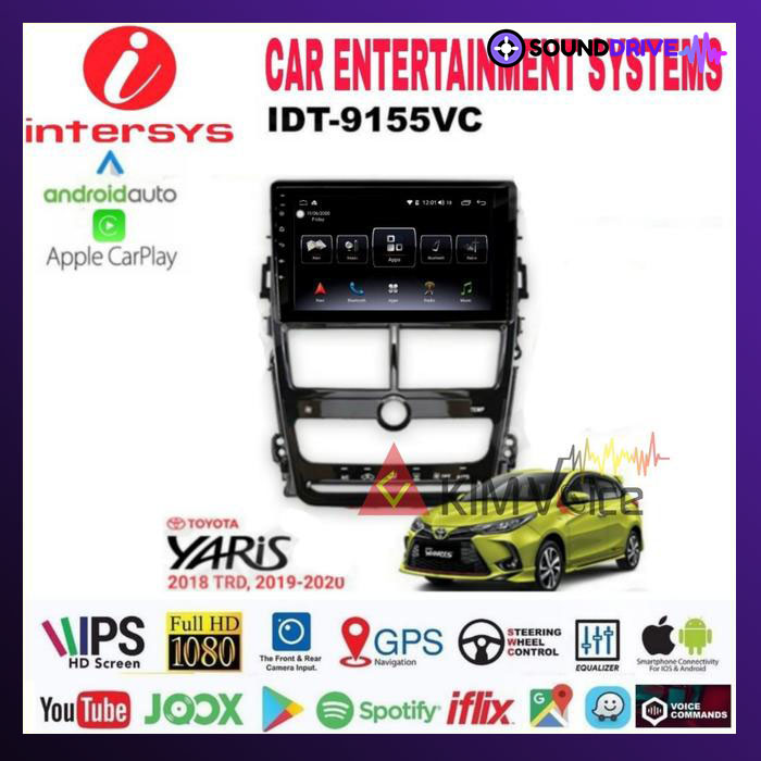 Head Unit Android Intersys 9 inch OEM Toyota Yaris 2018up Soket pnp