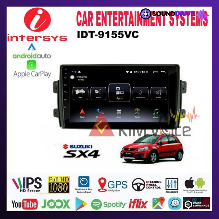 Head unit Android Intersys 9 Inch OEM SX4 ( X-OVER ) Baleno Lama