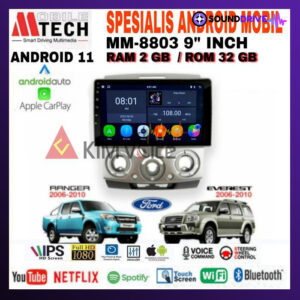 Head Unit Android Mtech 9 inch OEM Ford Ranger Everest Mazda BT 50 PNP - 2/32GB