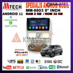 Head Unit Android Mtech 9 inch OEM Toyota Rush Terios 2007-2017 PNP - 2007-2011, 4/64GB