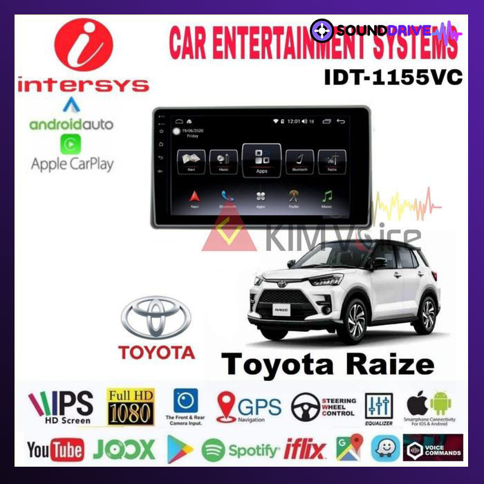 Head Unit Android Intersys 10 inch OEM Raize/Rocky Soket pnp