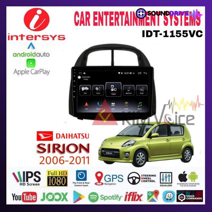 Head unit Android Intersys 10 inch OEM Sirion 2008-2011 Soket pnp