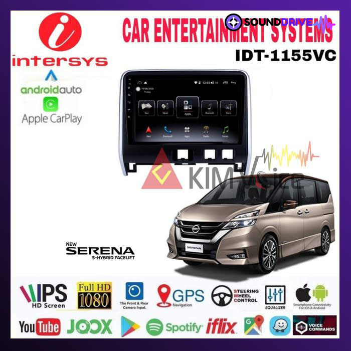 Head Unit Android Intersys 10 inch OEM Serena C27 Soket pnp