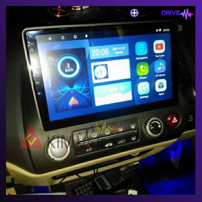 Head unit Android Intersys 10 inch Oem Honda civic 2006-2011 soket pnp - Image 5