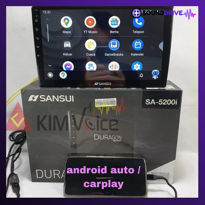 Head Unit Android Sansui SA-5200i android auto/carplay - 9 INCH - Image 3