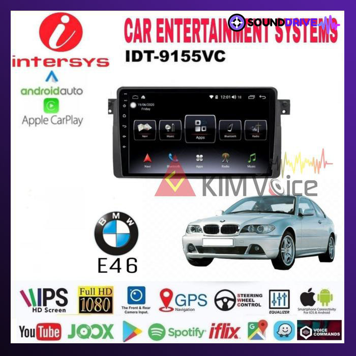 Head unit Android Intersys OEM BMW 3 E46 9 inch 1998- 2005 + soket