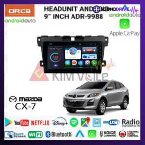 Head unit Android Orca OEM Mazda CX 7 2007-2014 9 inch Voice Command - Paket Canbus