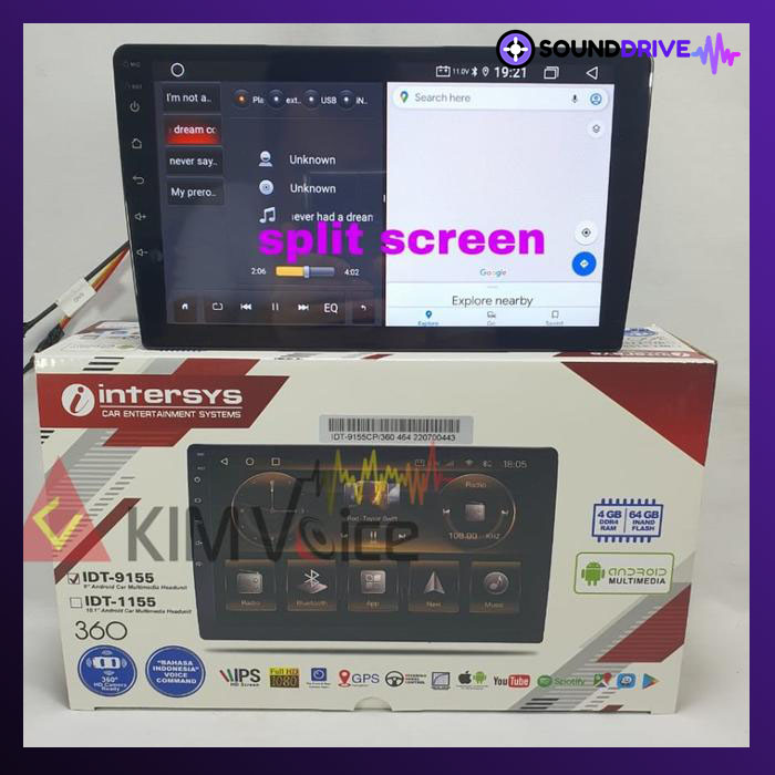 Head Unit Android INTERSYS IDT- 9155 9in IDT-1155 10in 360 RAM 4/64GB - 9 INCH - Image 5