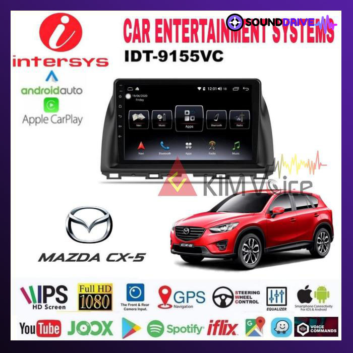 Head unit Android Intersys OEM Mazda CX5 2011-2015 9 Inch Soket PNP - 2012-2015