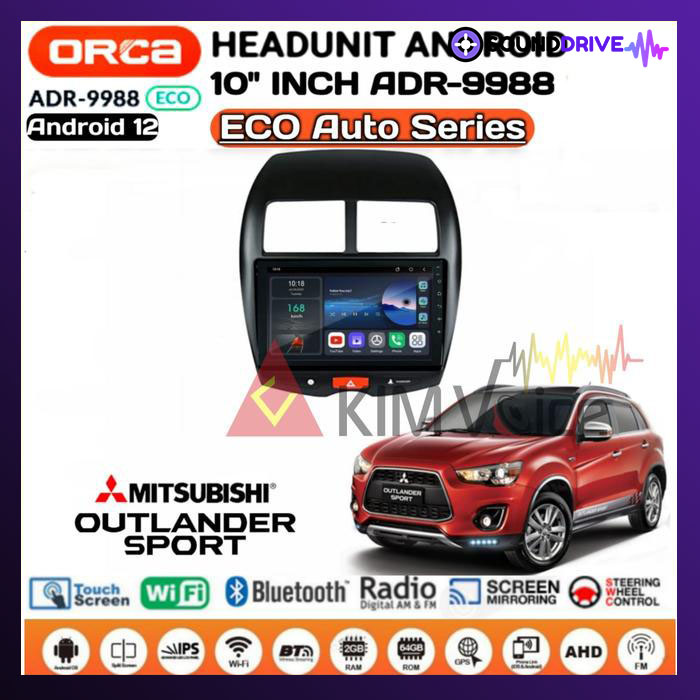 Head unit Android Orca Eco OEM Mitsubishi Outlander Sport 2012-2018
