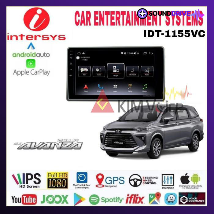 Head unit Android Intersys 10 Inch OEM Avanza 2022 up Soket PNP