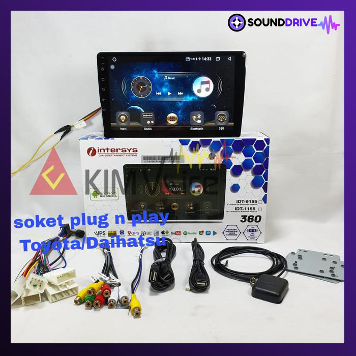 Head unit Android Intersys 10 Inch OEM Avanza 2022 up Soket PNP - Image 3