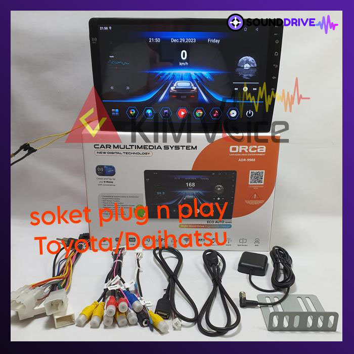 Head unit Android ORCA ECO 10 Inch OEM All New Sienta Soket PNP - Image 2