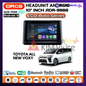 Head unit Android ORCA ECO ADR- 9988 10 Inch OEM Toyota Voxy Soket PNP