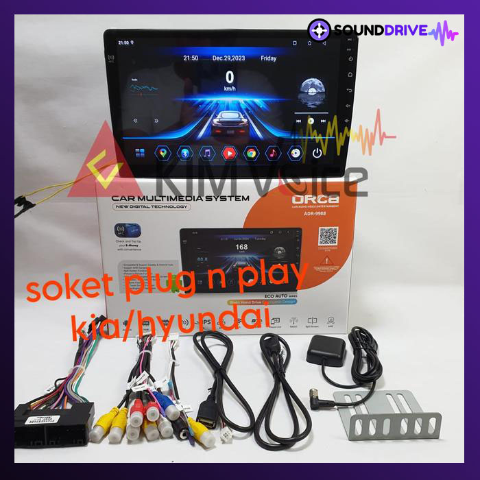 Head unit Android Orca Eco 9 inch OEM Picanto 2008-2010 soket pnp - Image 2