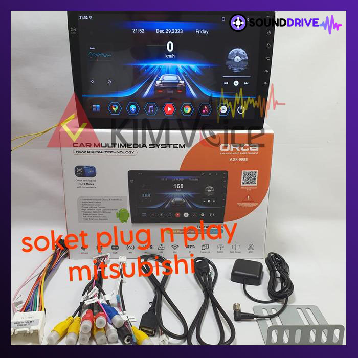 Head Unit Android Orca Eco Series OEM Pajero Sport 2010-2014 soket pnp - Image 2