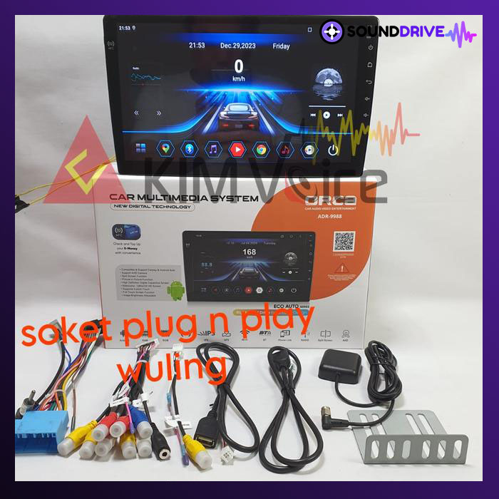 Head Unit Android ORCA ECO 10 inch OEM WULING CONFERO S + Soket PNP - Image 2