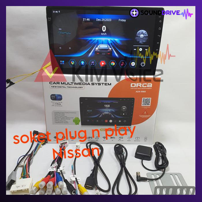 Head Unit Android Orca Eco 9 inch OEM Nissan Juke 2011-2018 Soket pnp - Image 2
