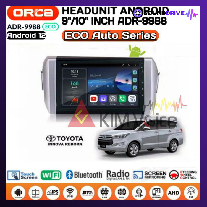 Head Unit Android Orca Eco OEM Innova Reborn Soket pnp 9 inch 10 inch - 9 INCH