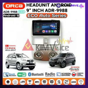 Head Unit Android Orca Eco 9 Inch OEM Rush/terios 2011-2017 soket pnp