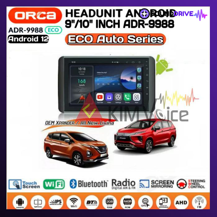 Head Unit Android Orca Eco OEM Expander New Livina 9/10 inch - 9 INCH