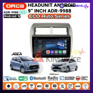 Head Unit Android Orca Eco Series 9 inch OEM Agya/ayla Soket pnp Silver
