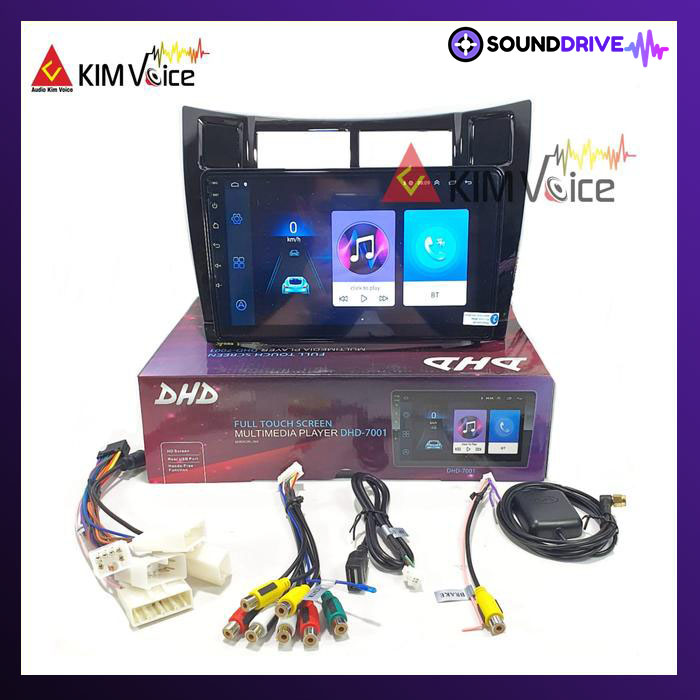 Head unit Android DHD 9 Inch OEM Yaris Lama 2005 - 2013 + soket pnp