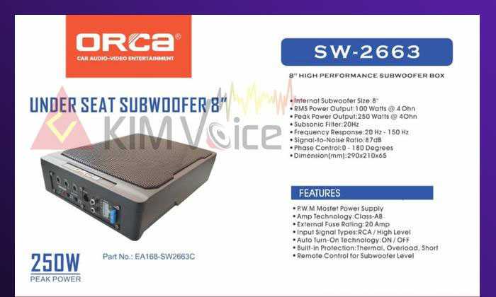 Subwoofer Kolong Aktif Orca SW-2663 7 Inch with Control Bass - Image 4