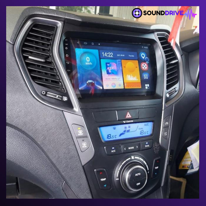Head Unit Android Intersys 9 Inch OEM Hyundai Santa Fe 2012 up +soket - Image 5