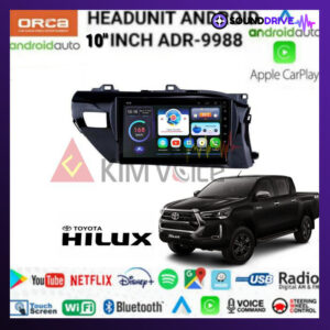 Head unit Android Orca 10 inch OEM Hilux 2016 up Soket pnp