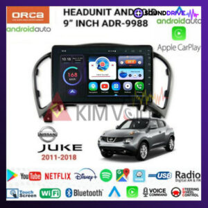 Head unit Android Orca 9 inch OEM Juke 2011-2018 Soket pnp