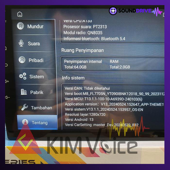 Head unit Android MIRAI 9 Inch OEM SX4 ( X-OVER ) Baleno lama - Image 4