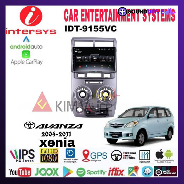 Head Unit Android Intersys 9 inch OEM Avanza Xenia lama 2004-2011 IPS
