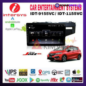Head Unit Android Intersys 9 inch OEM Jazz 2014 up soket pnp - 9 Inch