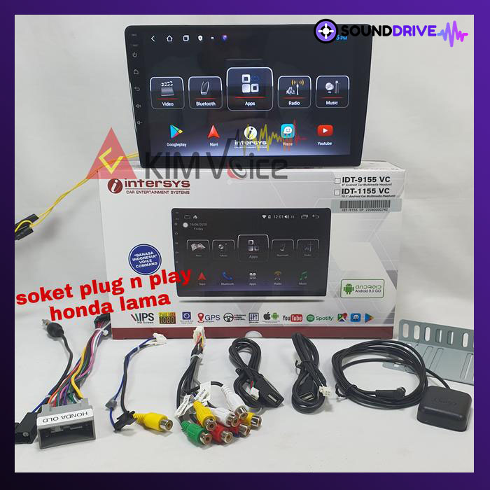 Head Unit Android Intersys 10 Inch OEM Brio/Mobilio/BRV 2012-2015 - 9 INCH