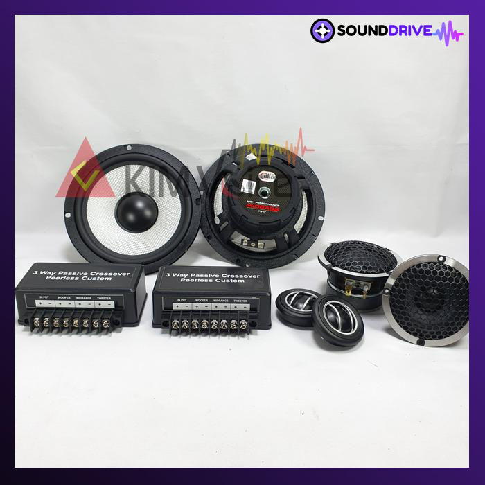 Speaker Split 3 Way Peerless 6 Inch Speaker Mobil - Image 3