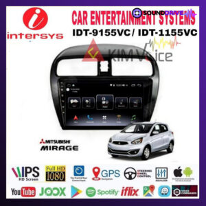 Head unit Android Intersys 9 Inch OEM MIRAGE Soket PNP
